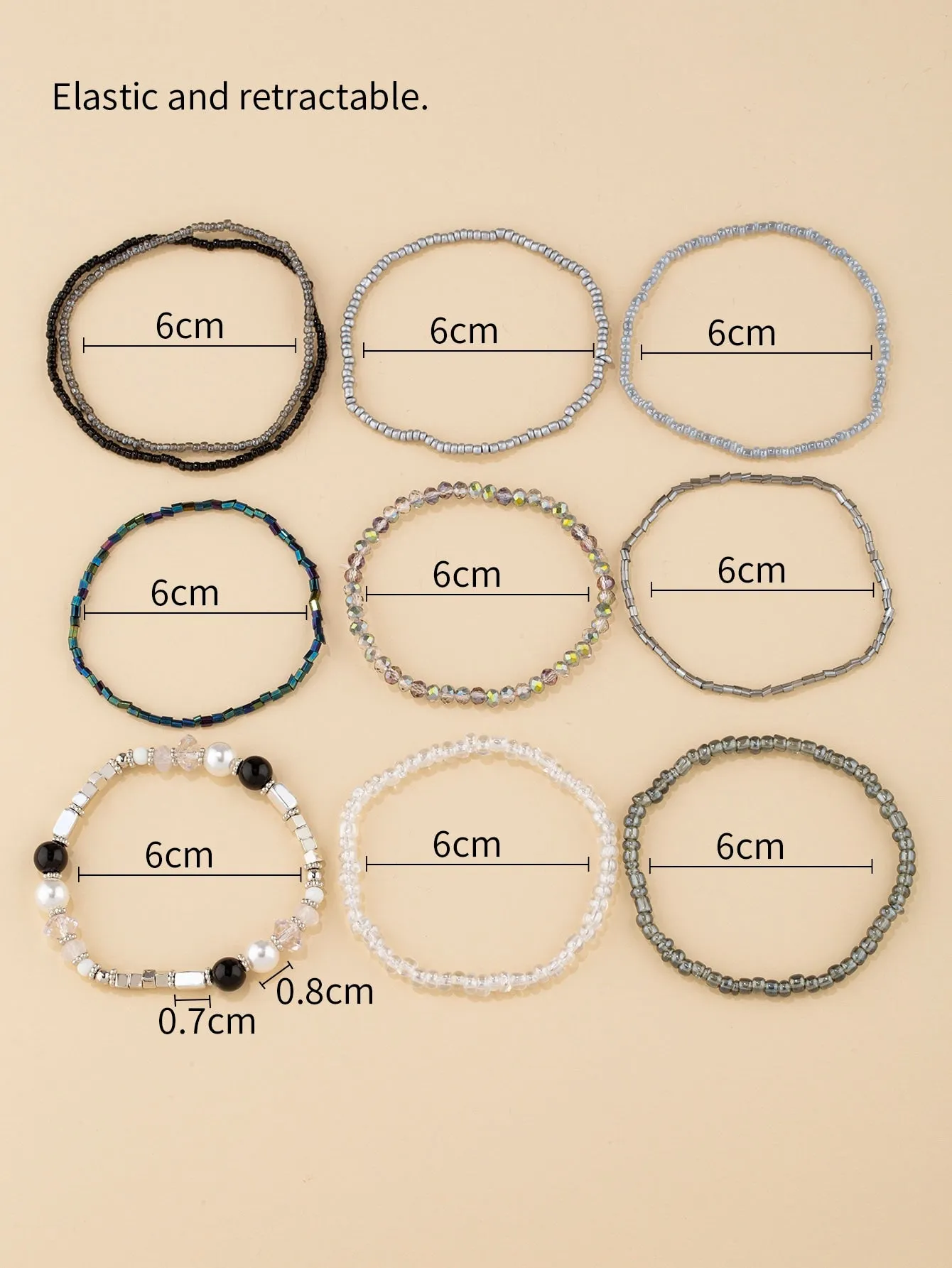 10pcs Beaded Bracelet