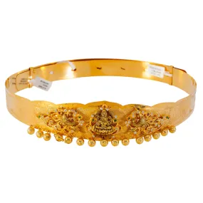 22k Yellow Gold & Gemstone Kids Vaddanam Belt (91gm)