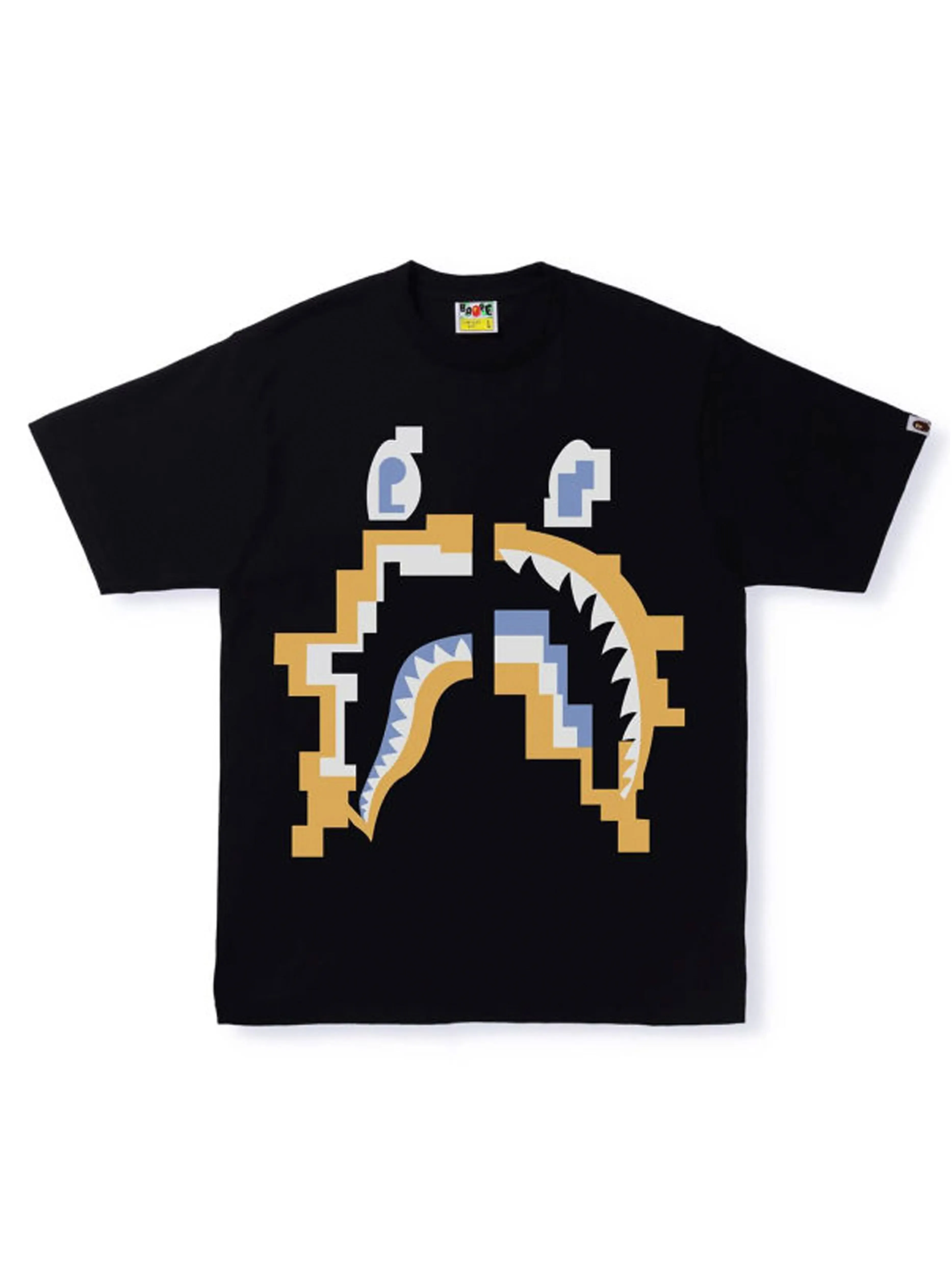 A Bathing Ape Digital Shark Tee Black