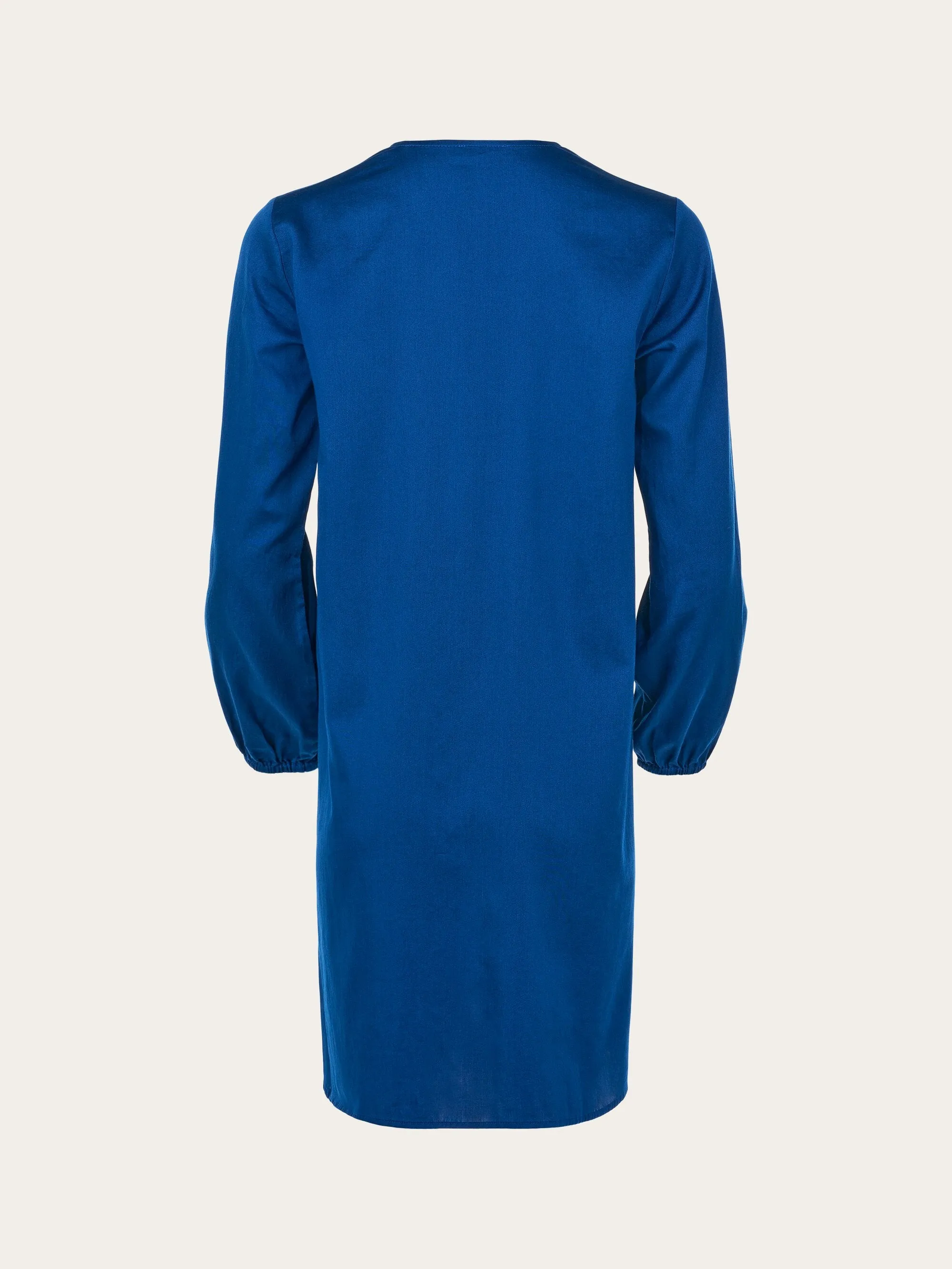 A-shape volume sleeved satin dress - Limoges