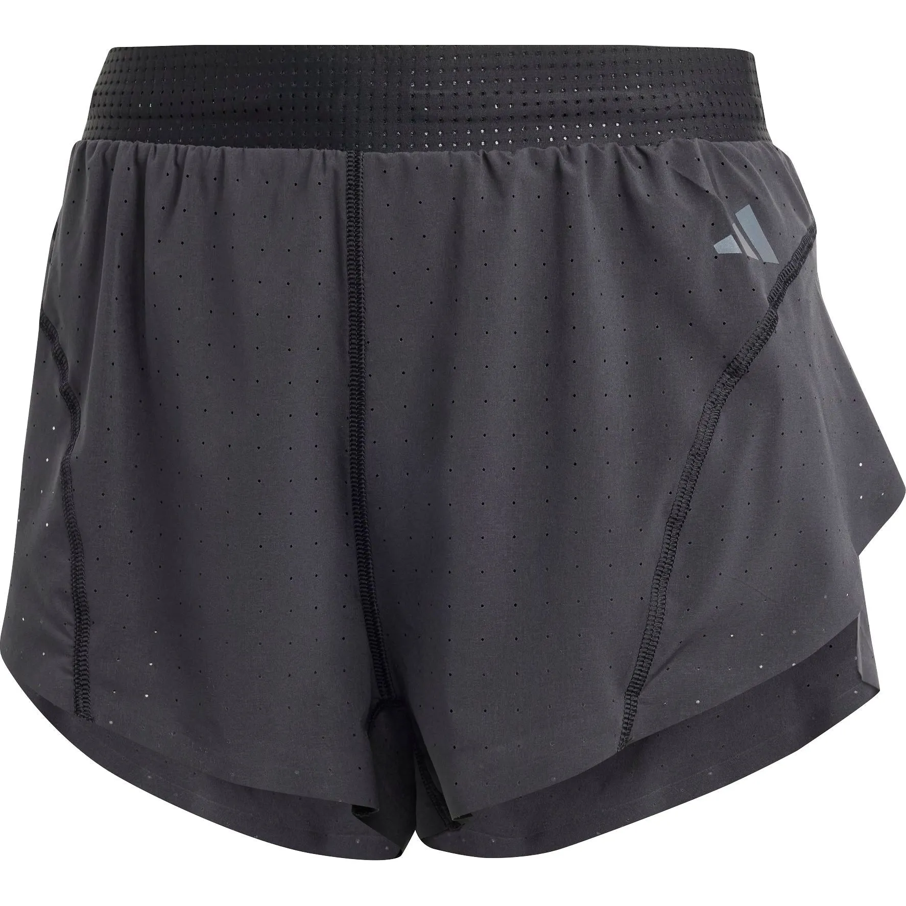 adidas Adizero Womens Split Running Shorts - Black