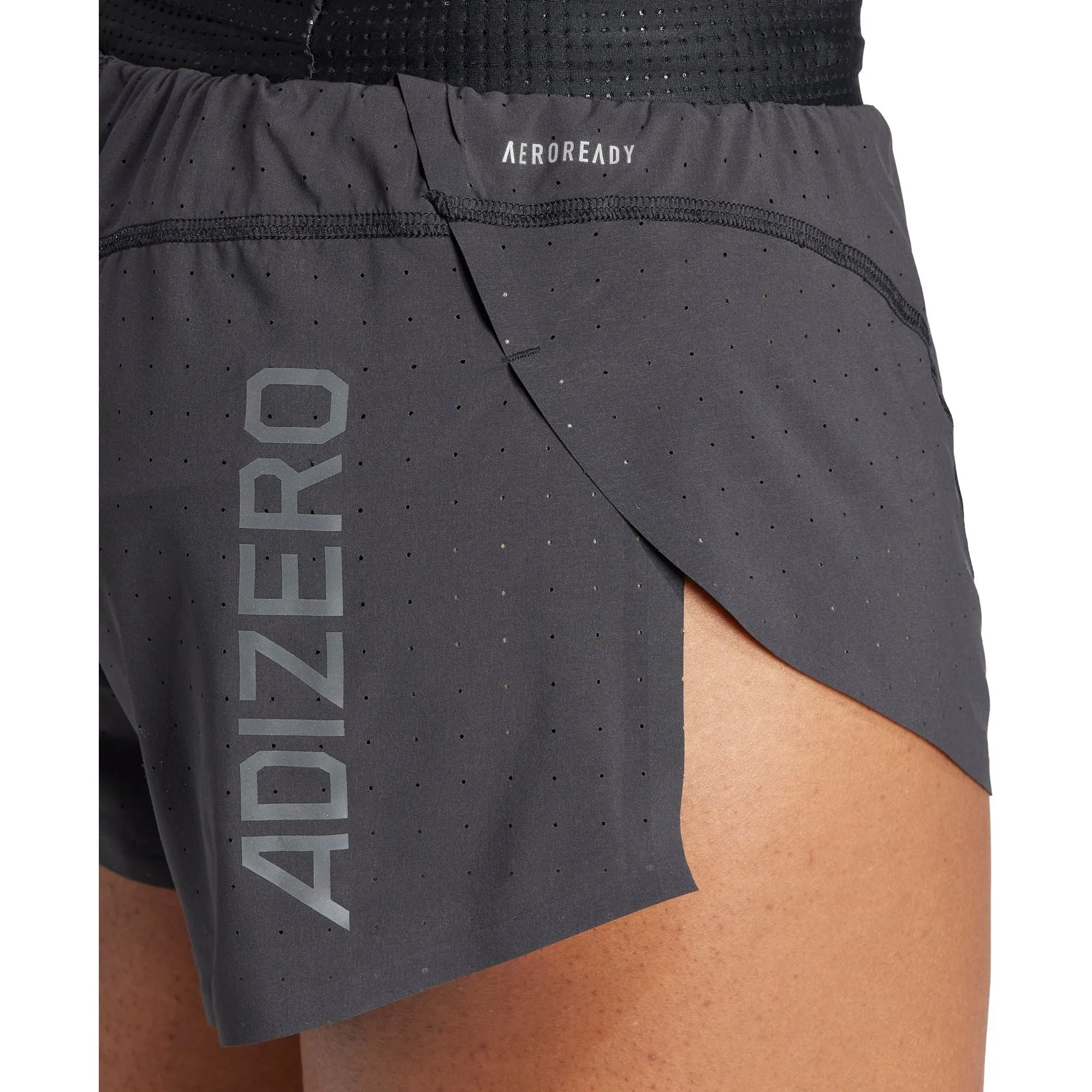 adidas Adizero Womens Split Running Shorts - Black