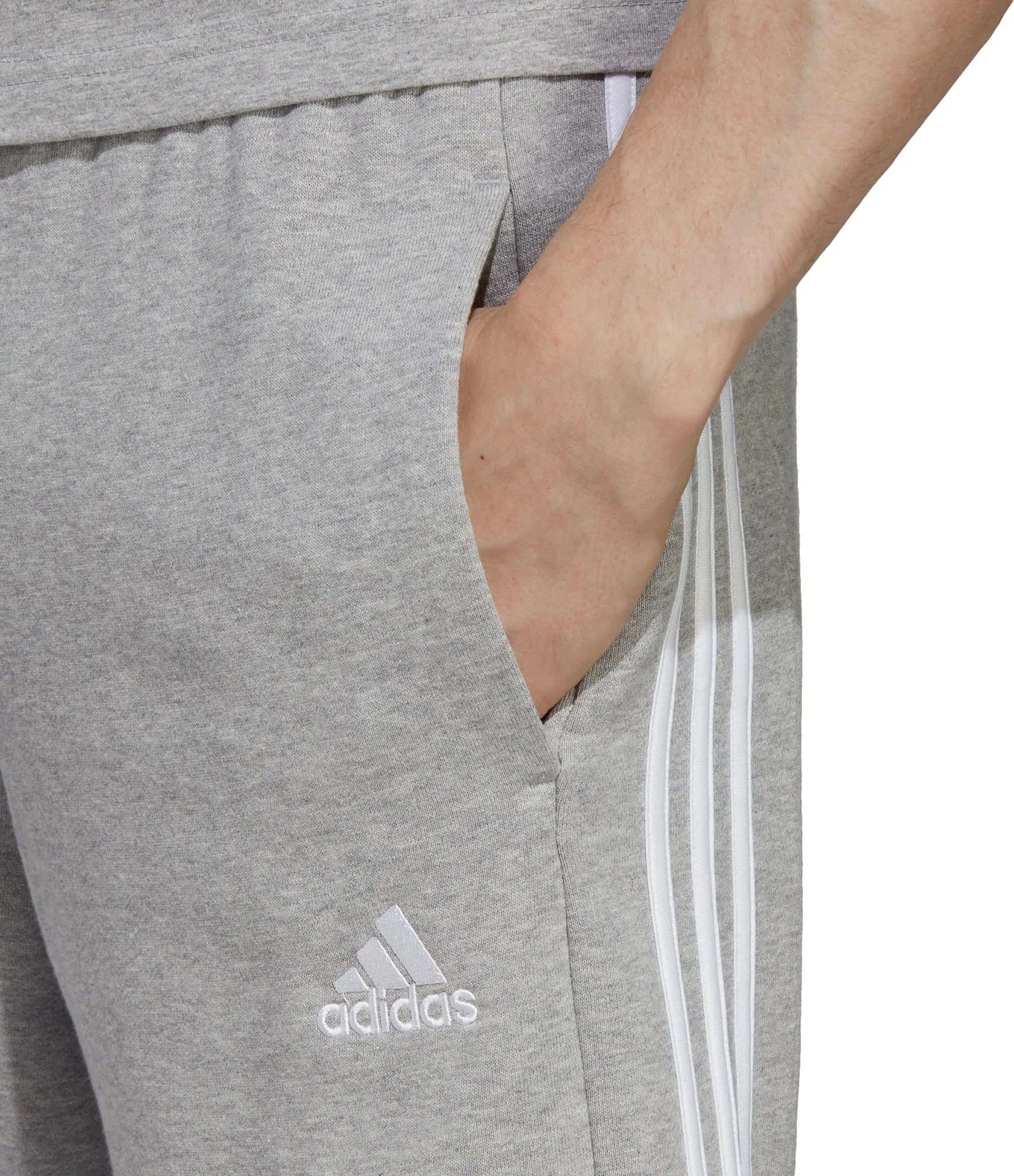 adidas Essentials 3 Stripes Mens Shorts - Grey