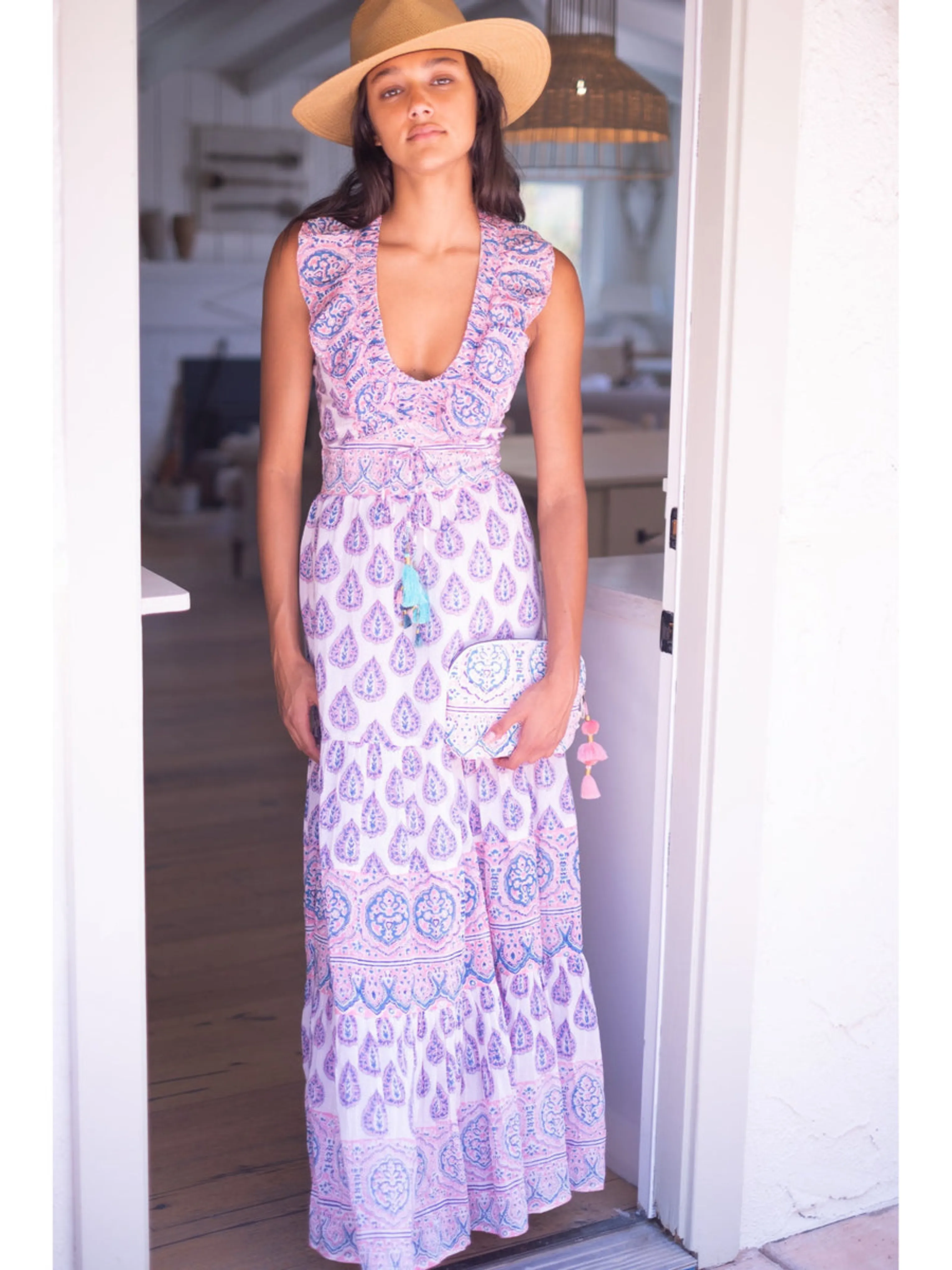 Allie Floral Layered Maxi Dress