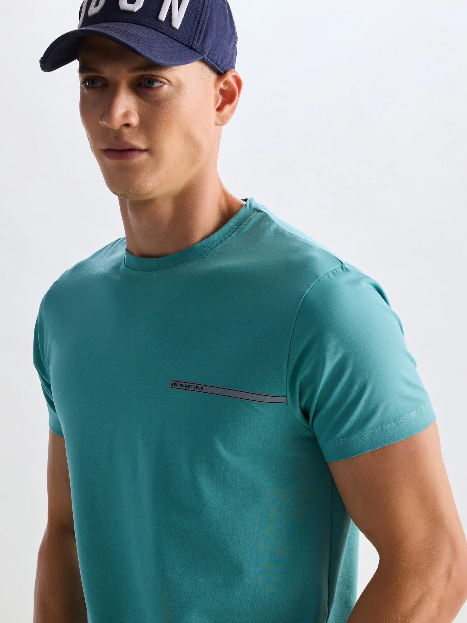 Aqua Green Supima Cotton Stretch T-Shirt