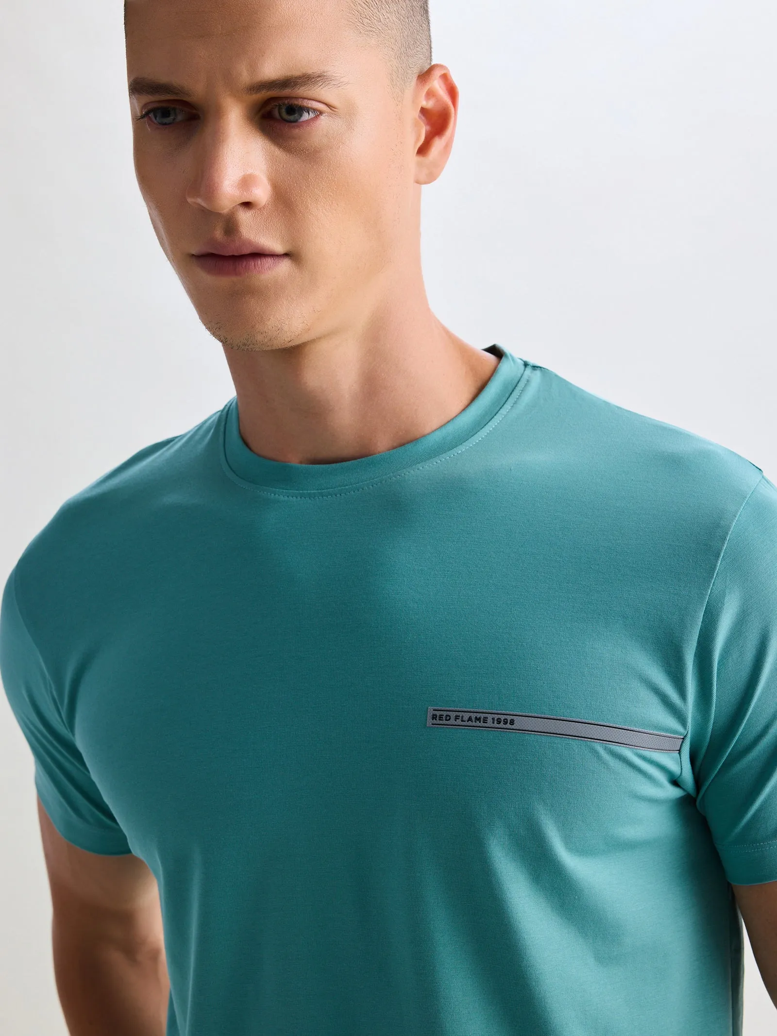 Aqua Green Supima Cotton Stretch T-Shirt