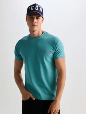 Aqua Green Supima Cotton Stretch T-Shirt