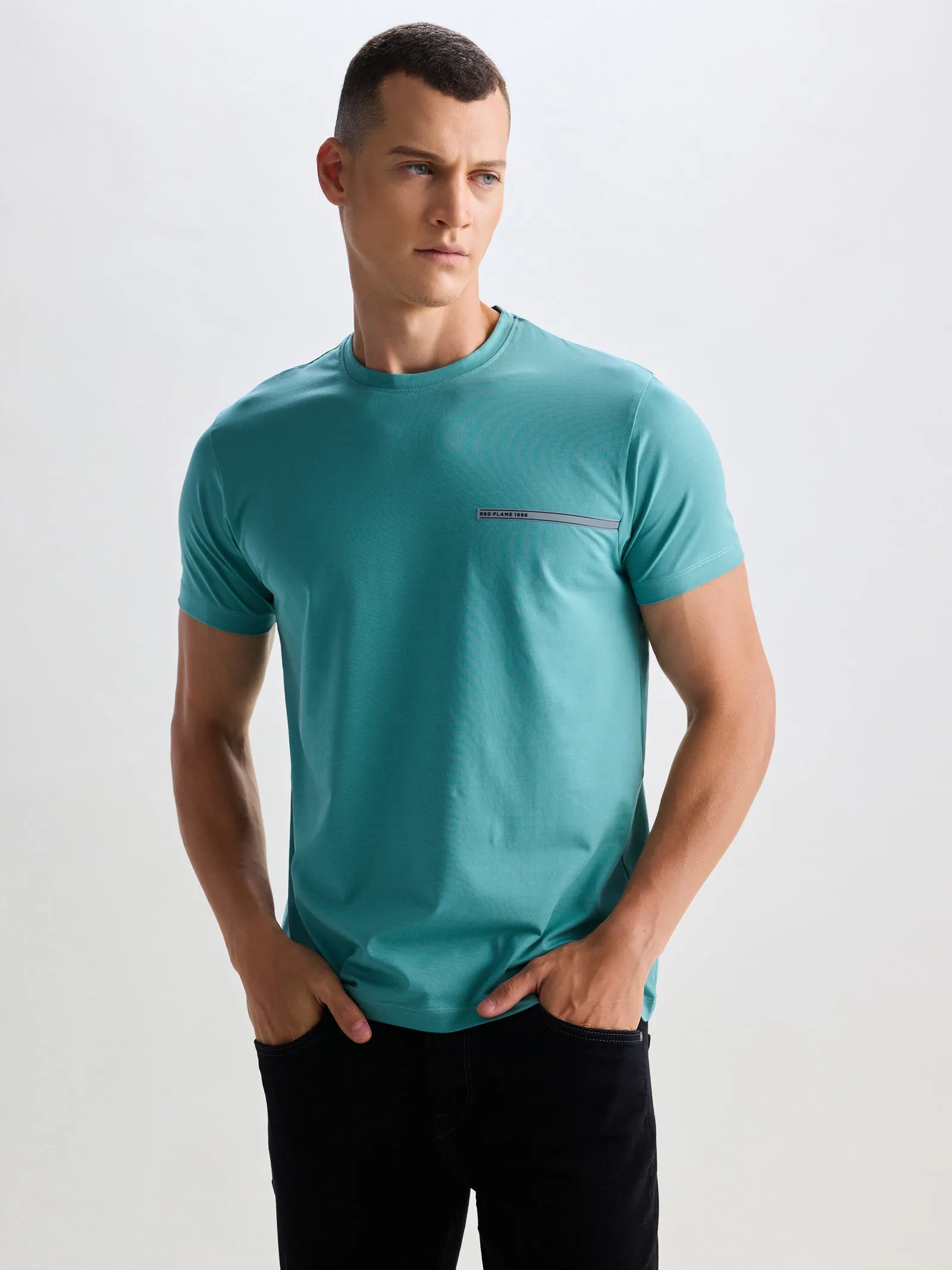 Aqua Green Supima Cotton Stretch T-Shirt