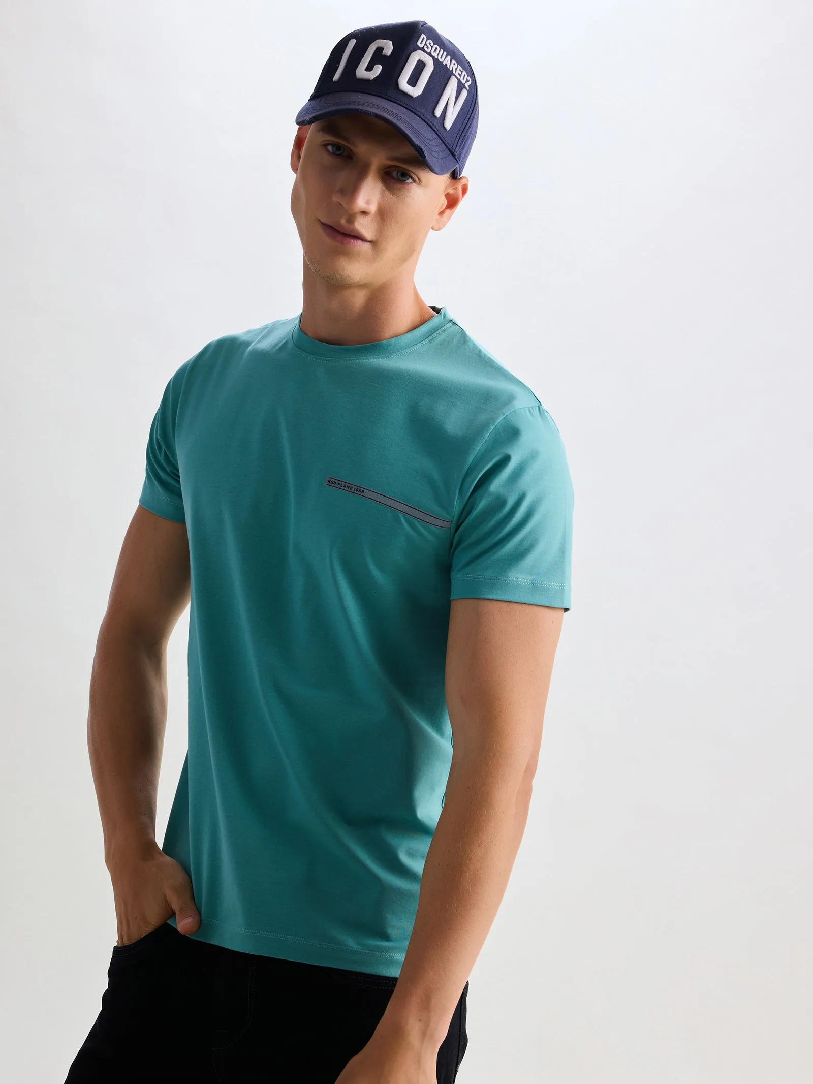 Aqua Green Supima Cotton Stretch T-Shirt