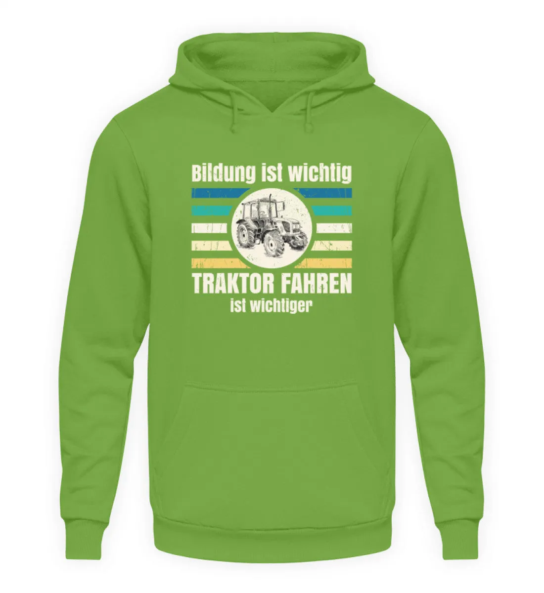 Bildung ist wichtig - Traktor fahren ist wichtiger  - Unisex Kapuzenpullover Hoodie