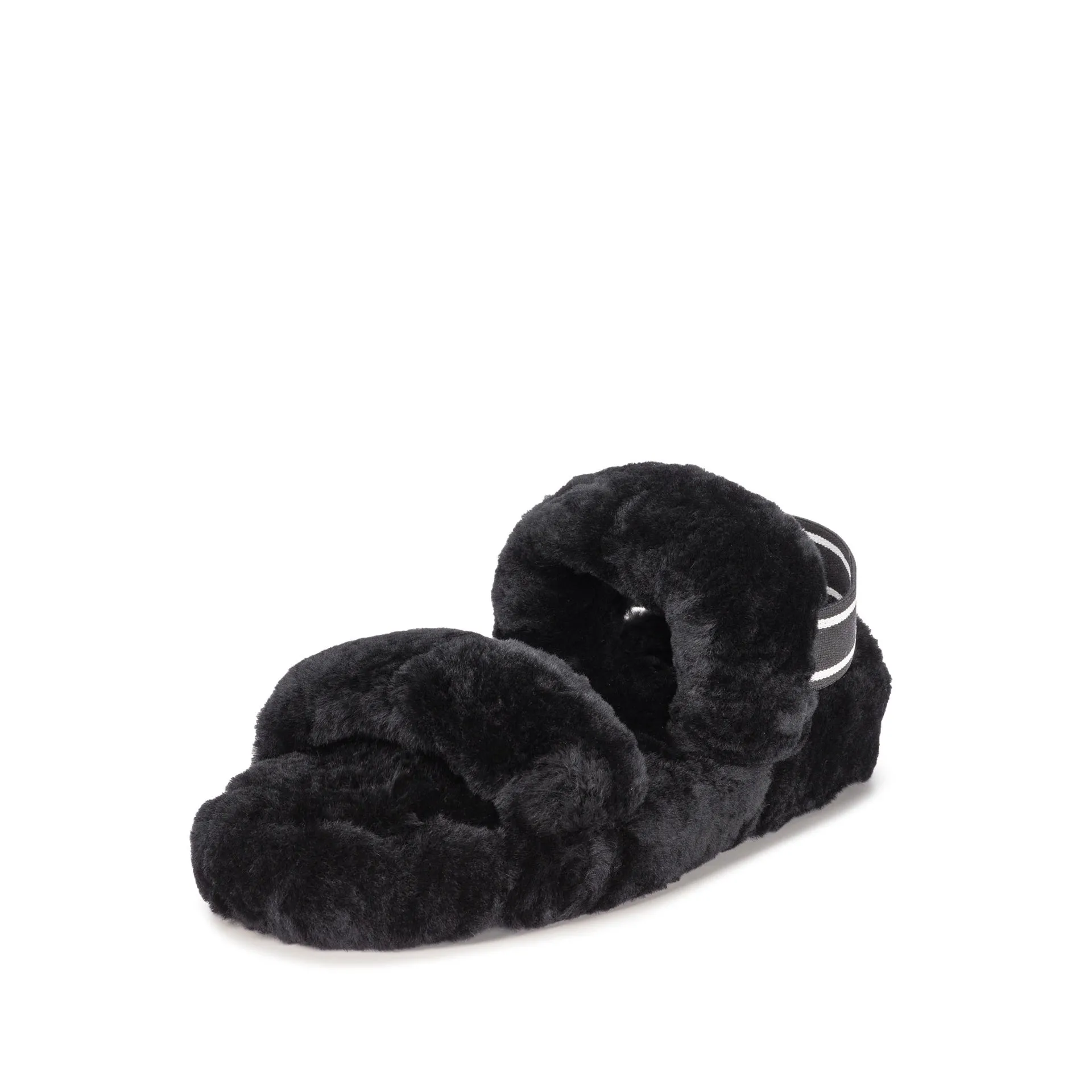 BLACK FREYA SHEEPSKIN SLIPPER