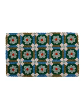 Bonnie and Neil - Aster Door Mat Blue Green