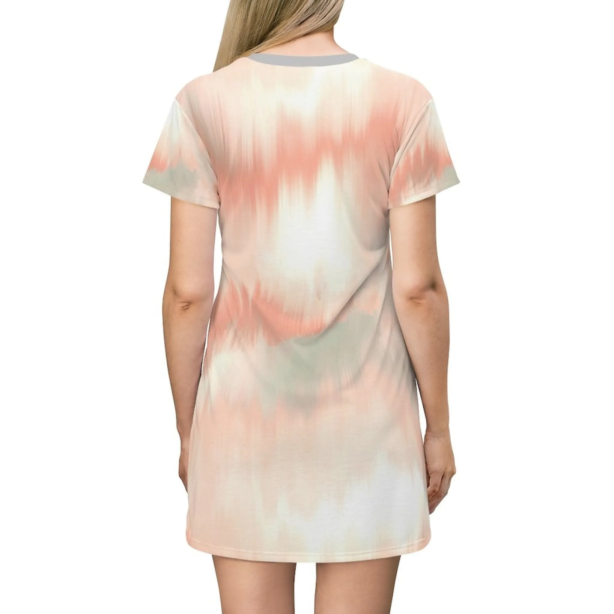 Bynelo Tie Dye Mud Colour Print T-shirt Dress