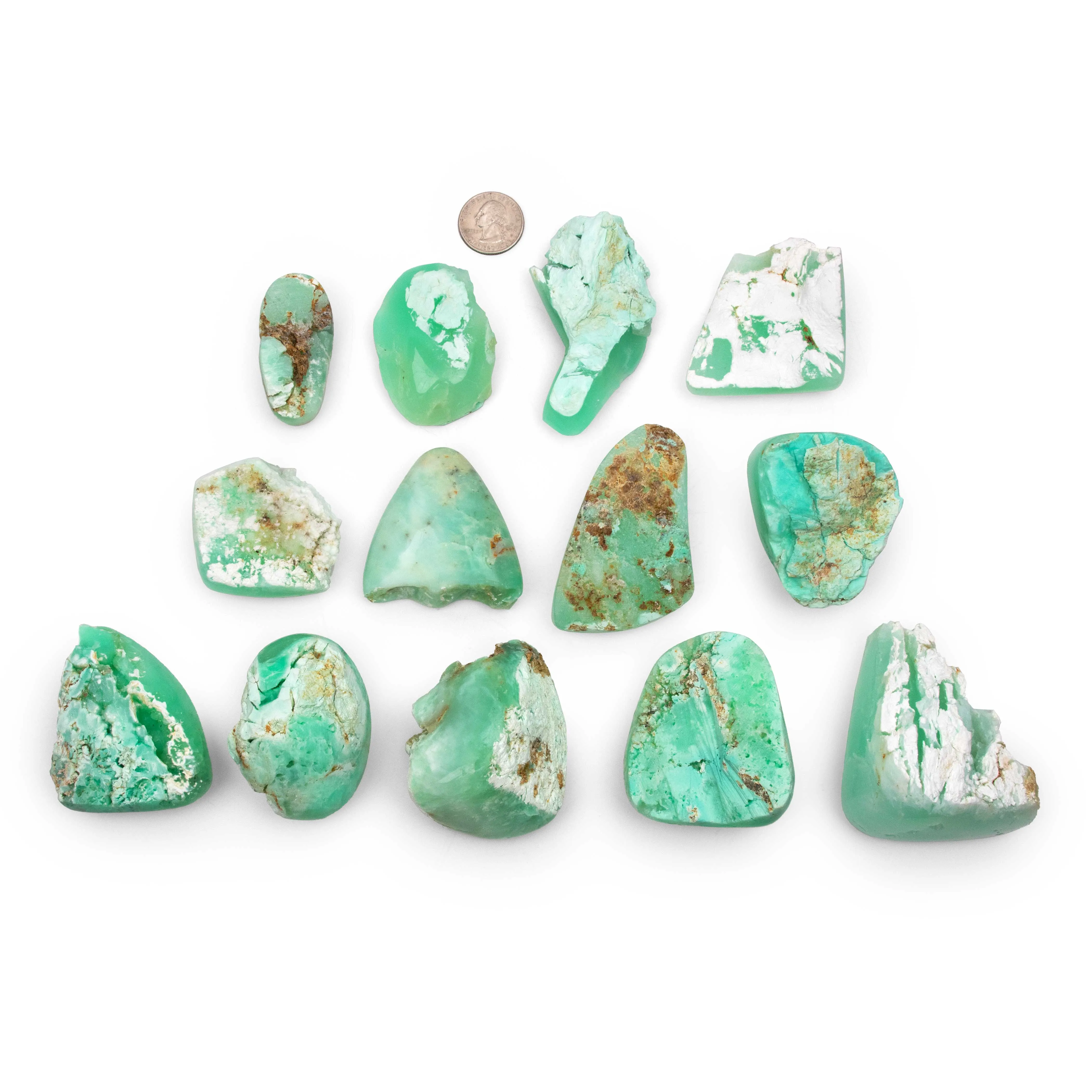 Chrysoprase - A-Grade, Half-Polished Stones