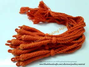 Cotton Dori / Necklace Cord / Rope in Orange | Adjustable