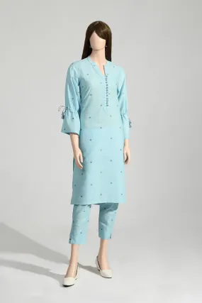 Cotton Jacquard Stitched 2 Piece (Shirt/Trouser)