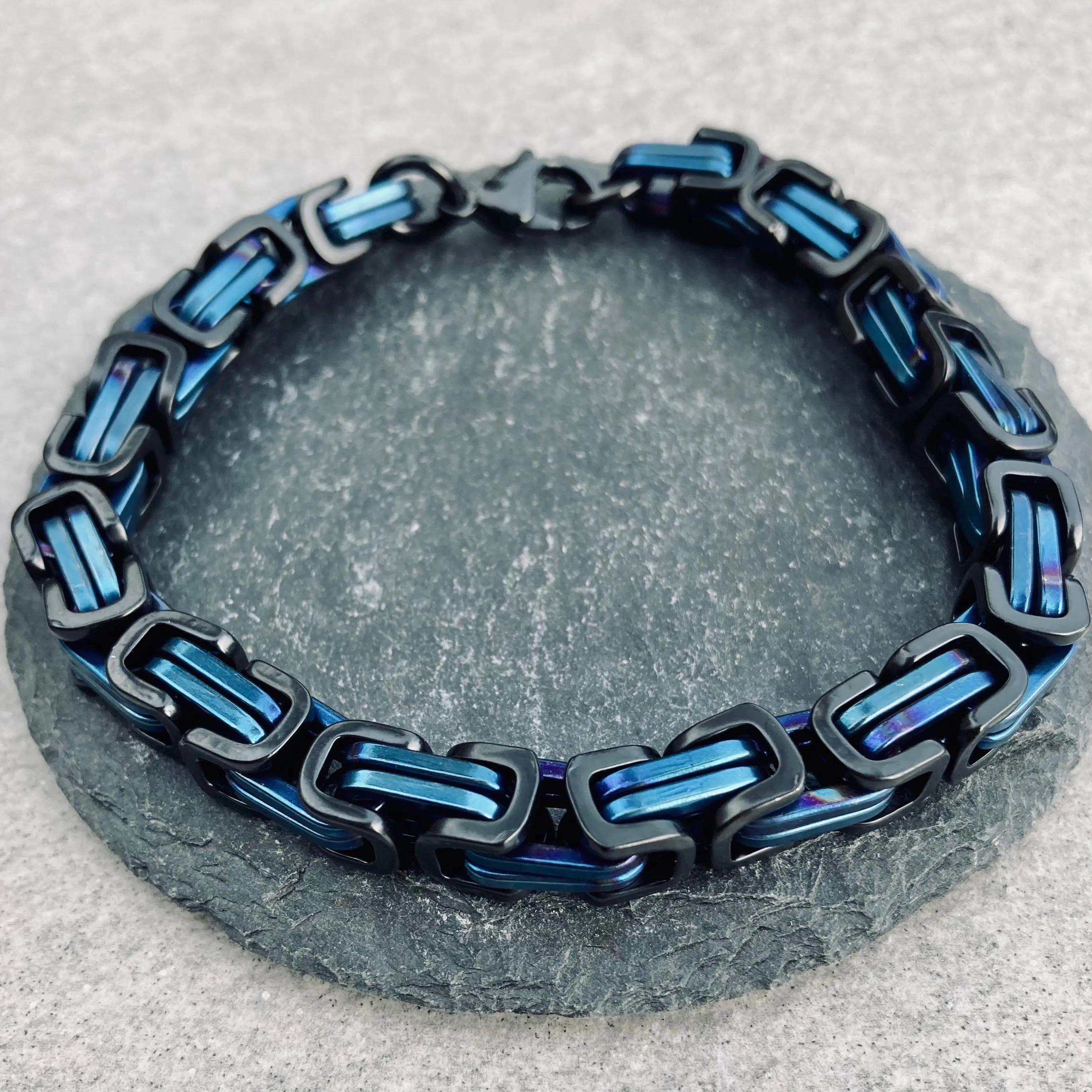 Daytona - Blue & Black - Deluxe - 1/4 inch wide - B32