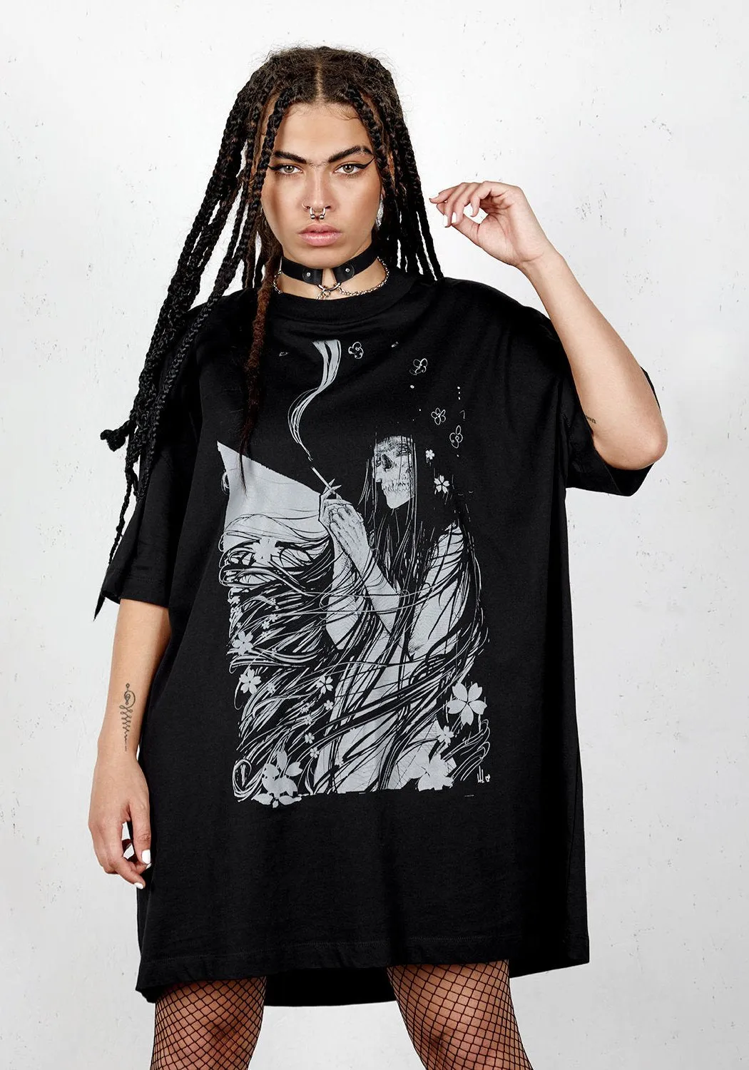 Disturbia x Godmachine - Belladonna Oversized Tee Dress