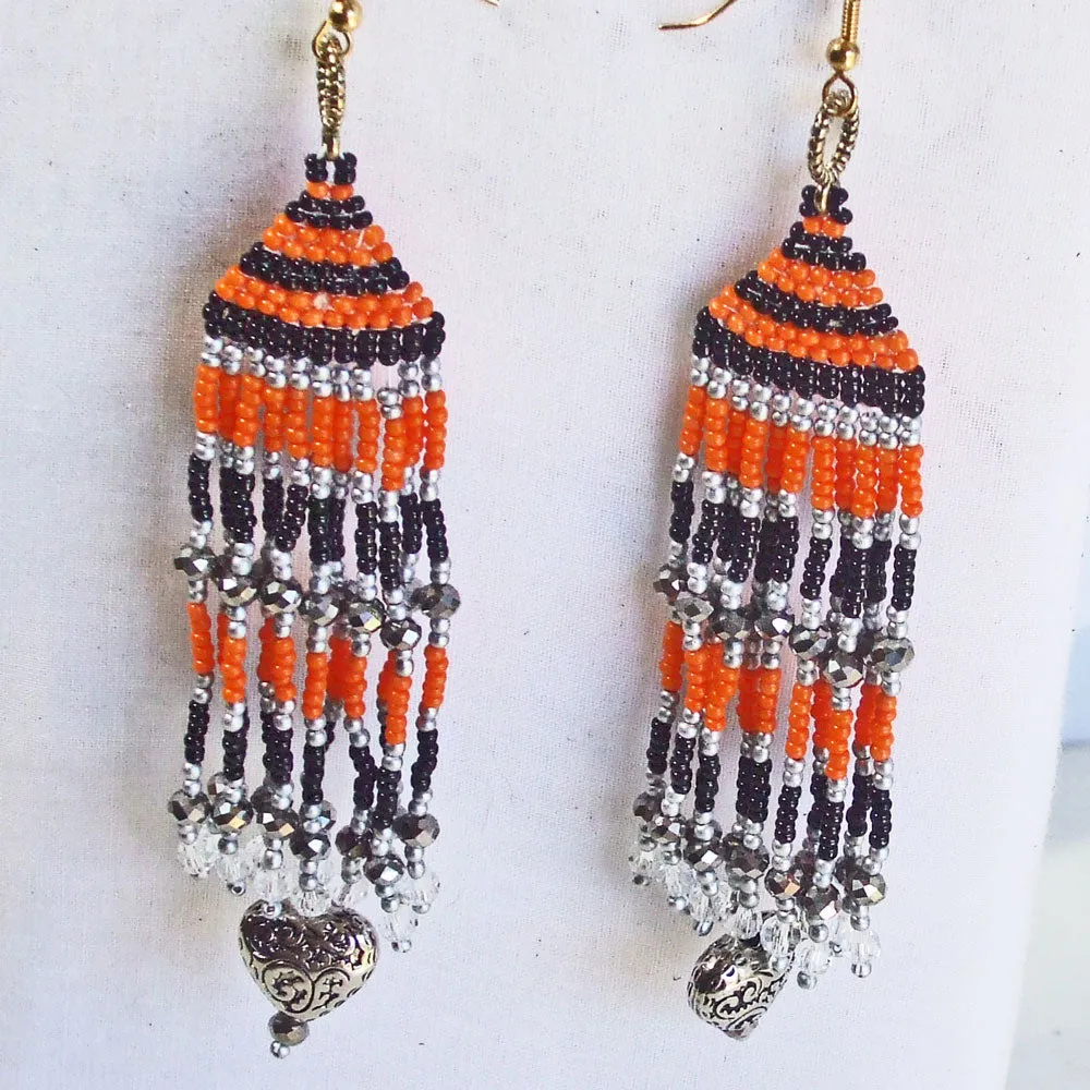 Egda, Halloween Fringe Dangle Earrings