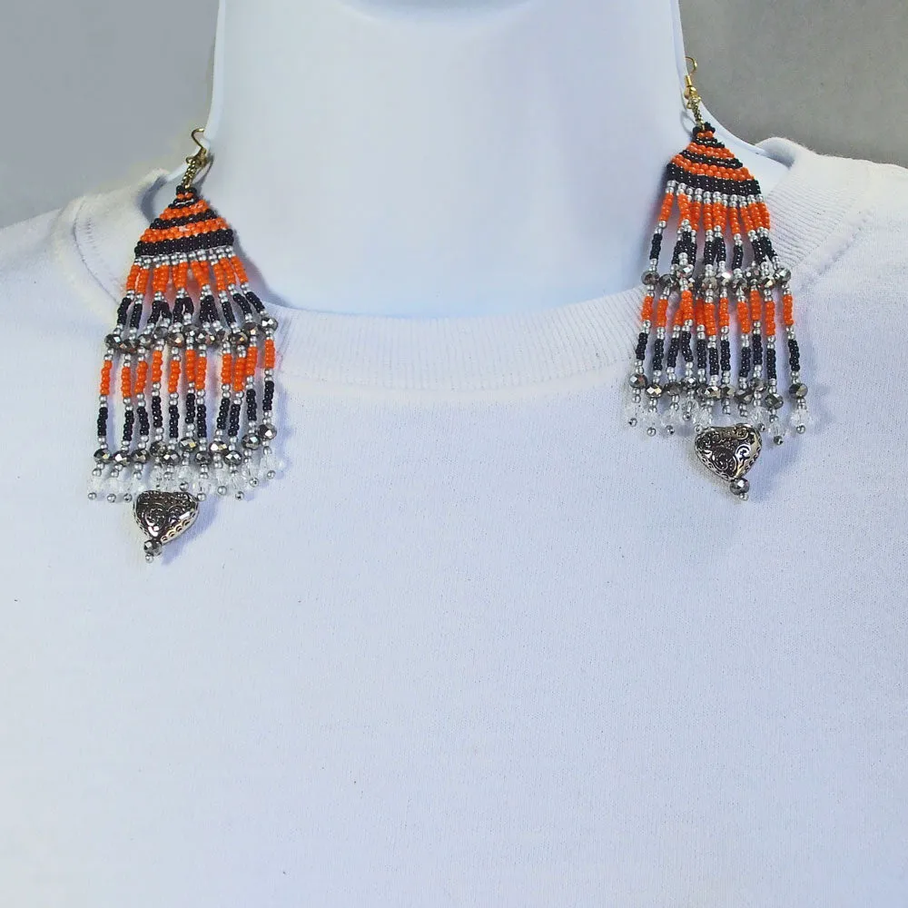 Egda, Halloween Fringe Dangle Earrings