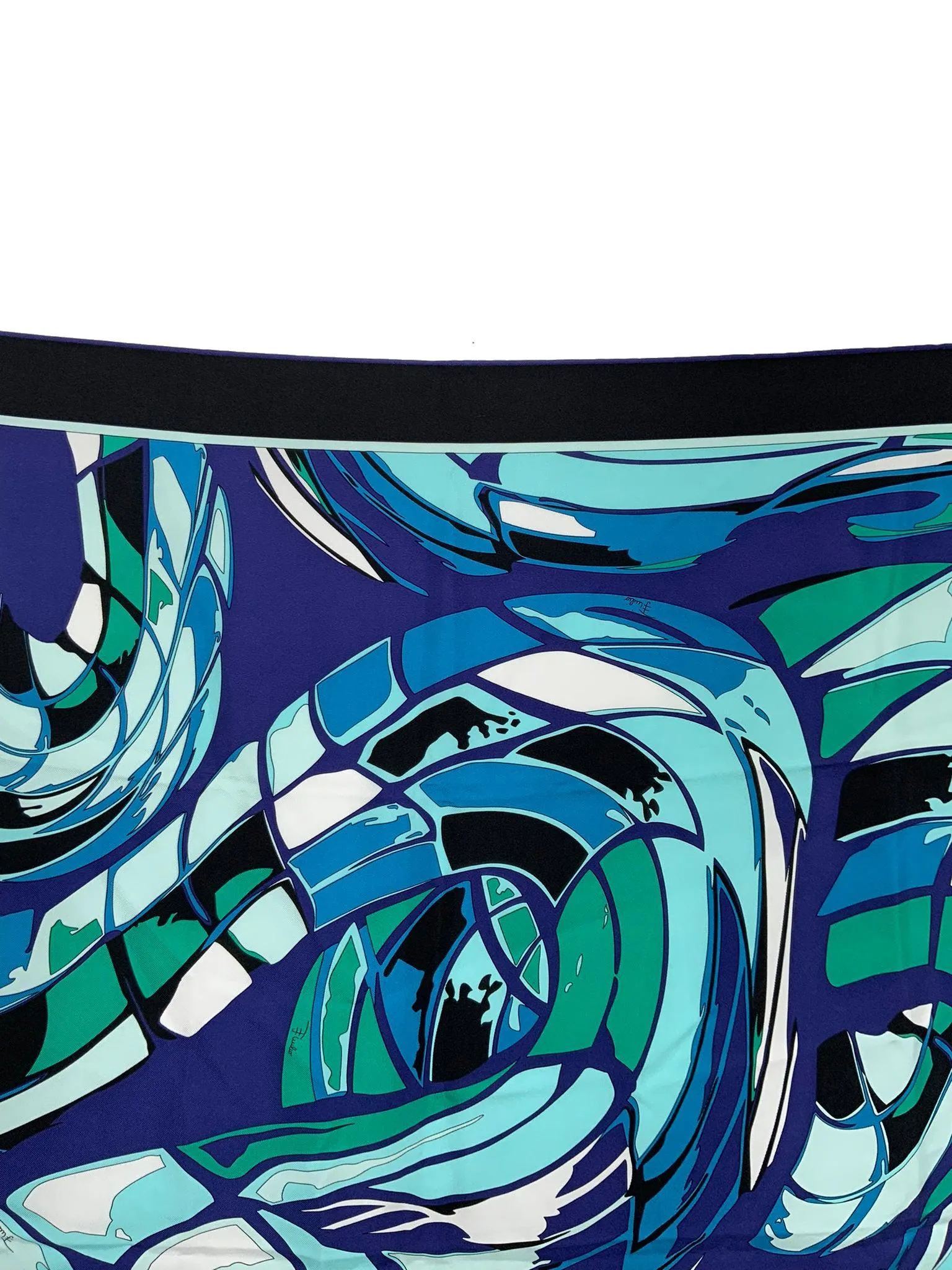 Emilio Pucci Abstract Print Silk Scarf