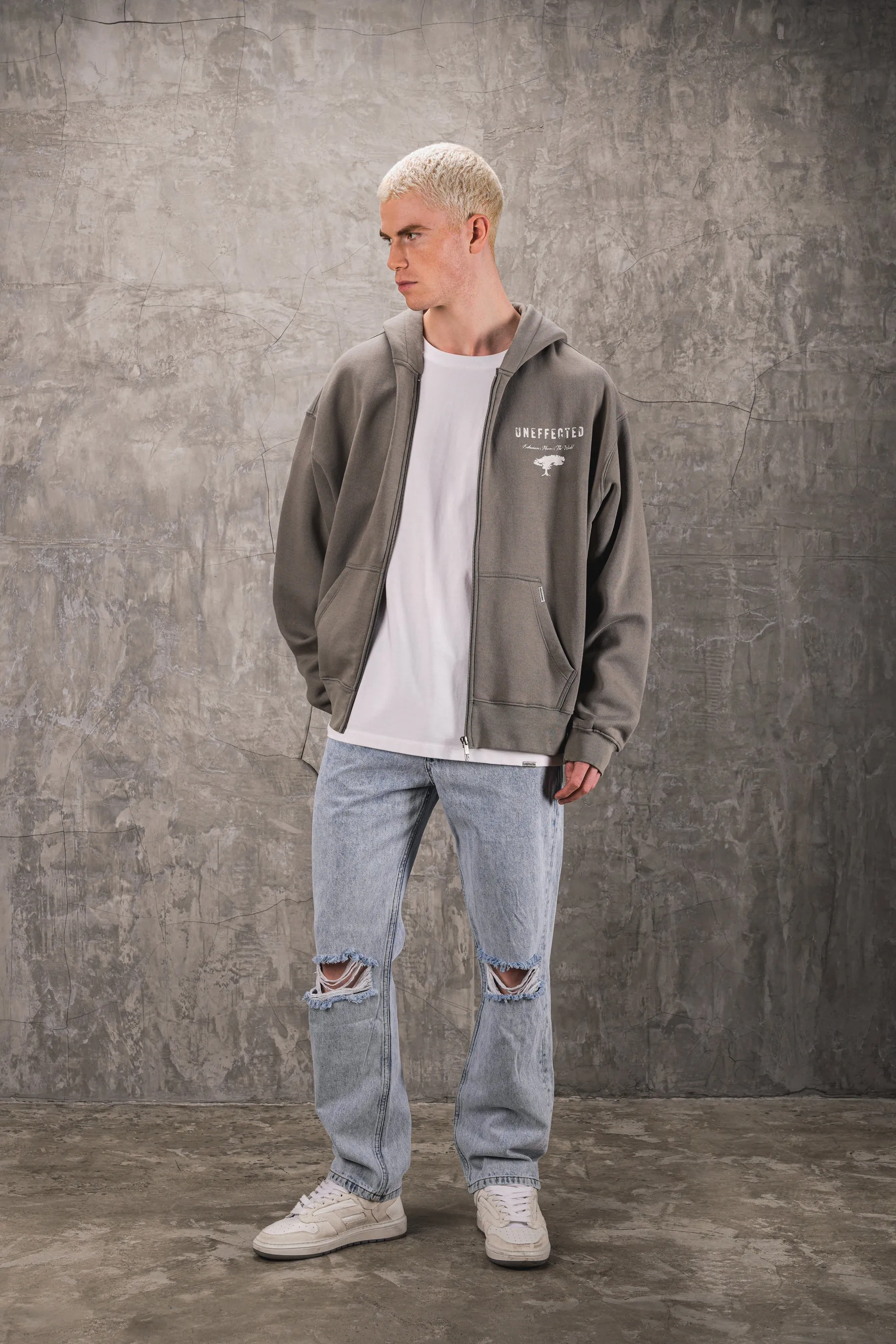 Enthusiast 480gsm Zip Hoodie - Stone