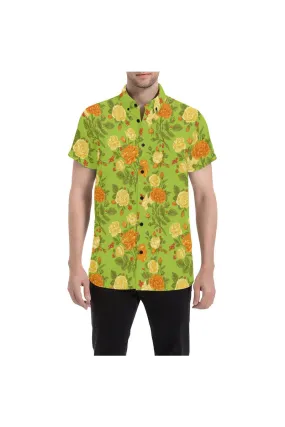 Floral Fellow Men's All Over Print Short Sleeve Shirt (Model T53)