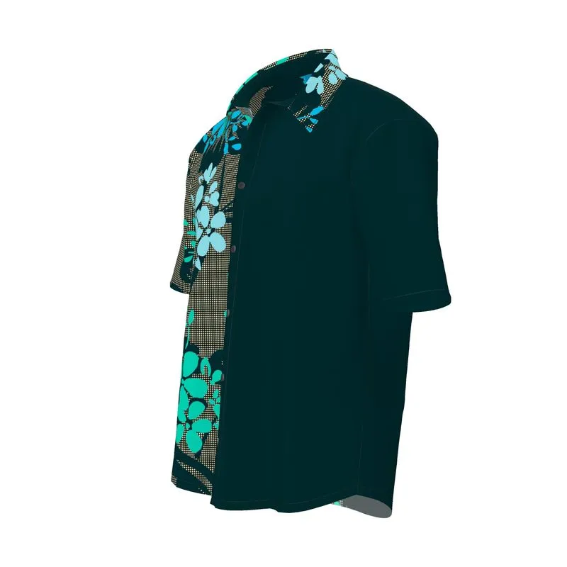 Floral Silhouette Mens Short Sleeve Shirt