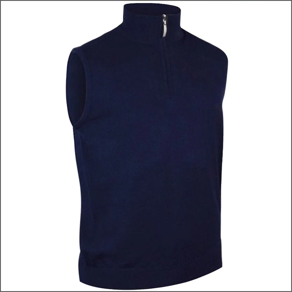 Glenmuir Stanley Lightweight Cotton Zip Neck Slipover>