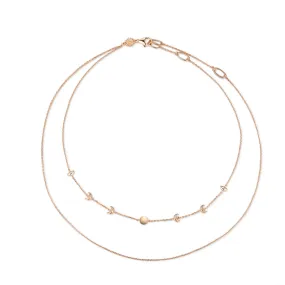 Gold Moon Phases Layered Necklace Chain