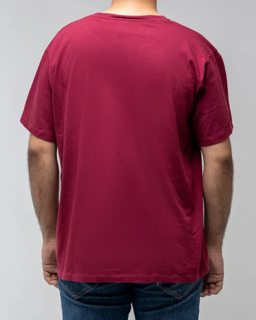 GUCCI BURGUNDY ORIGINAL COTTON T-SHIRT