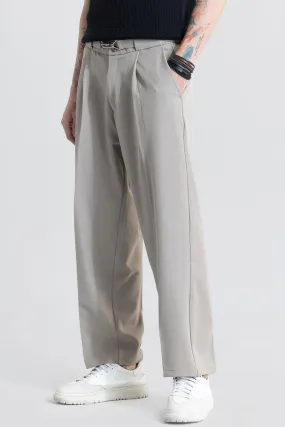 Hooked Light Grey Korean Pant