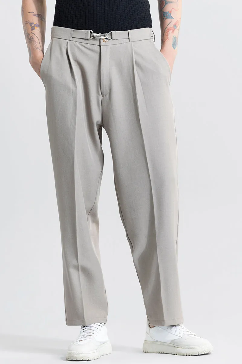 Hooked Light Grey Korean Pant