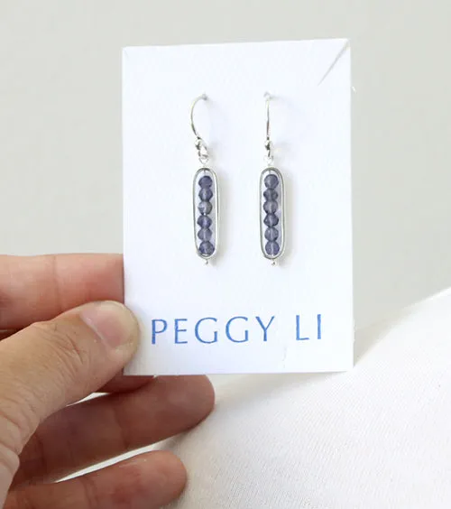 Iolite Frame Earrings