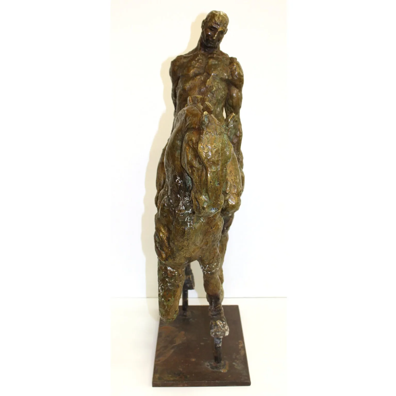 Javier Marin Bronze Sculpture 'Man on a Horse'