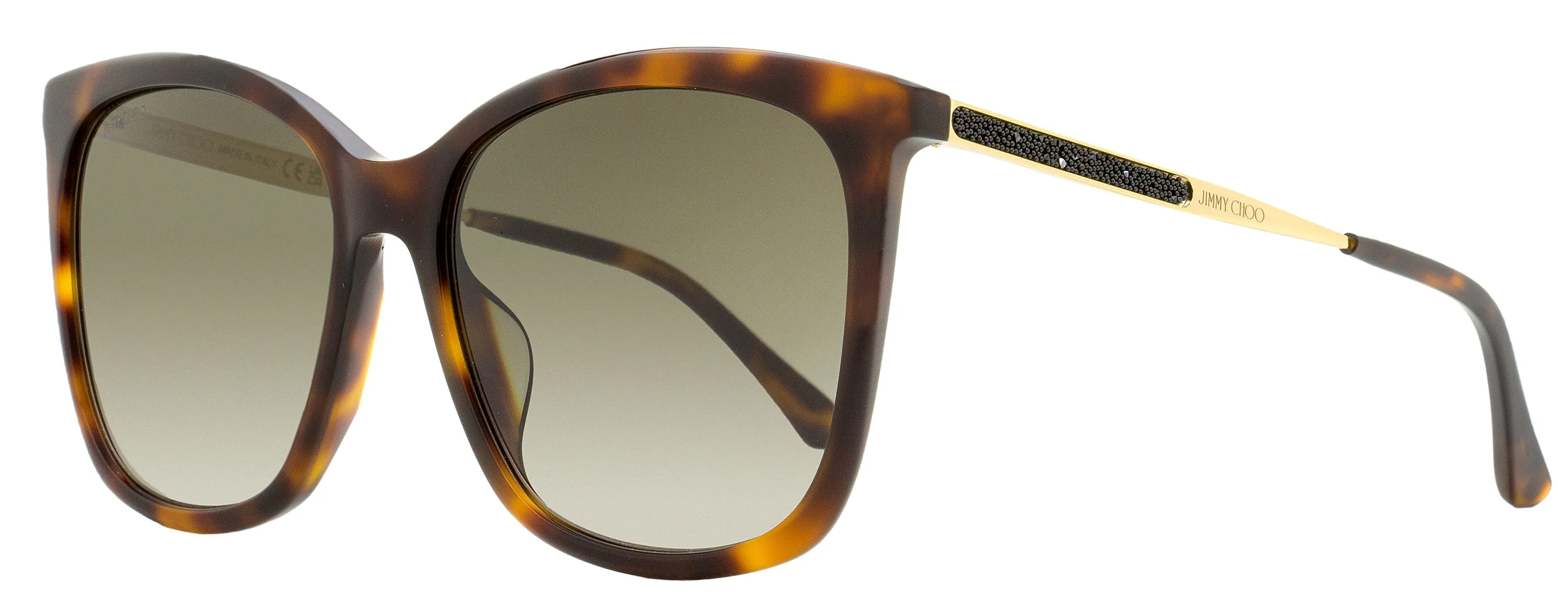 Jimmy Choo Women's Butterfly Sunglasses Nerea /G 05LHA Havana/Gold 57mm