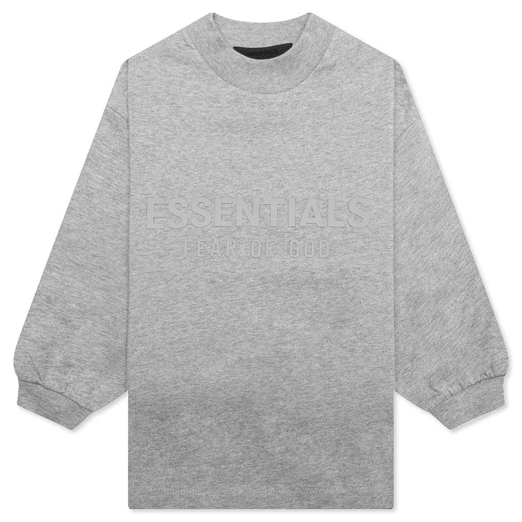 Kids L/S Shirt - Dark Heather Oatmeal