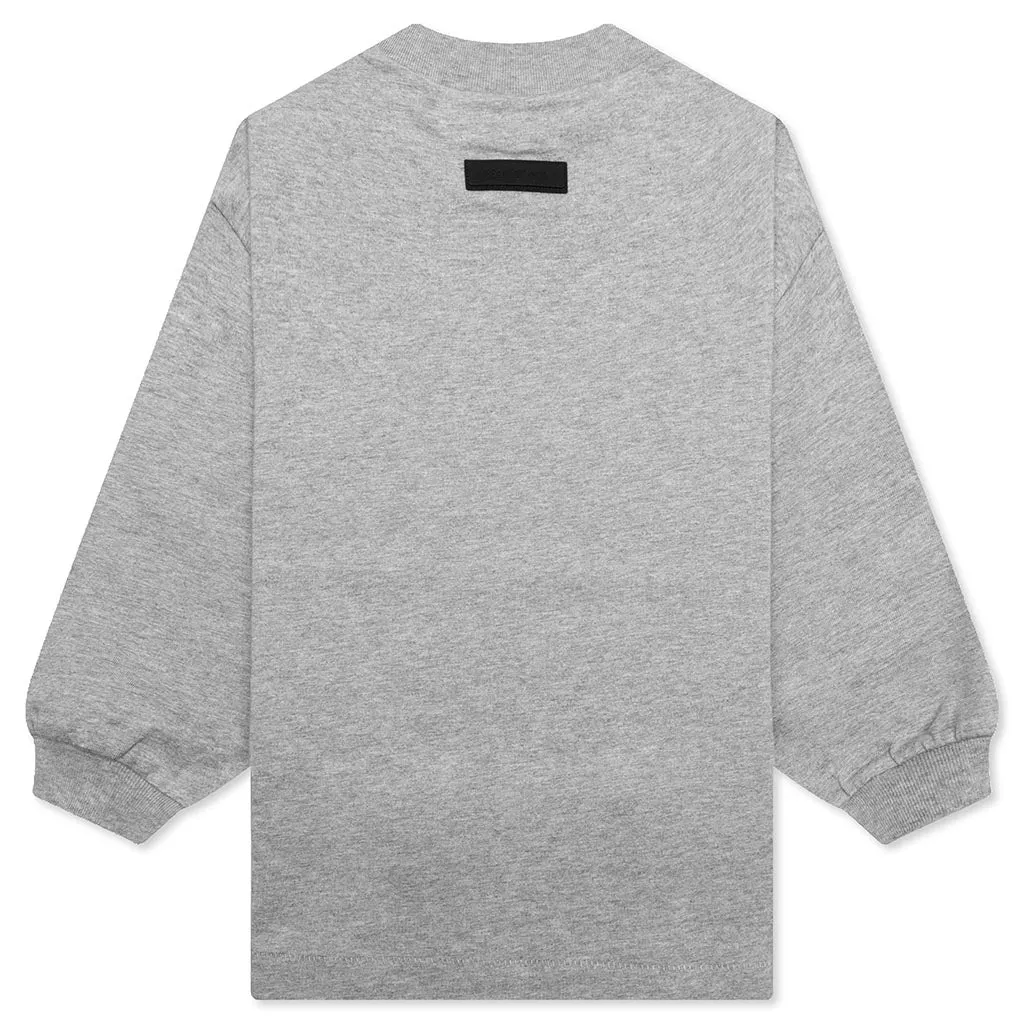 Kids L/S Shirt - Dark Heather Oatmeal