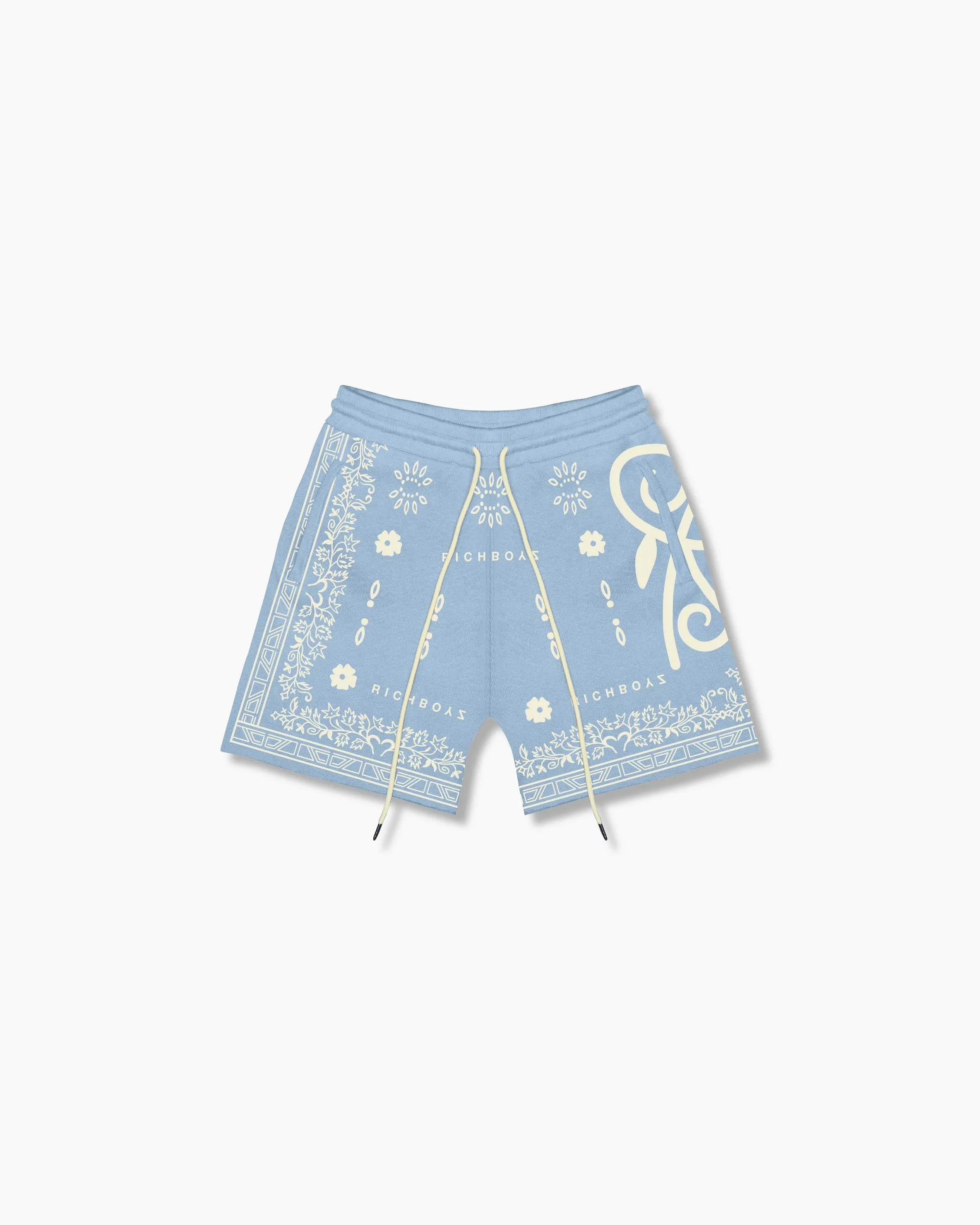 Knitted Porcelain Shorts - Sky