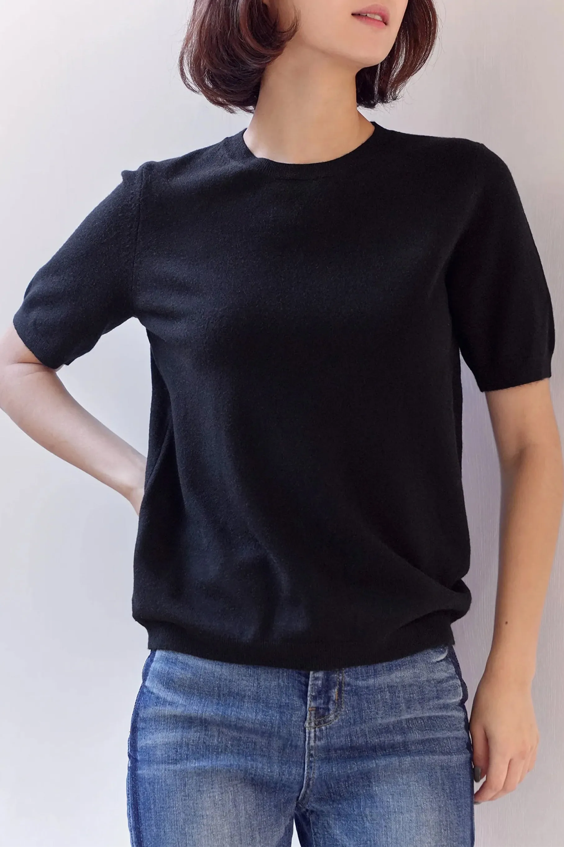 Lorrie Knit Top, Black