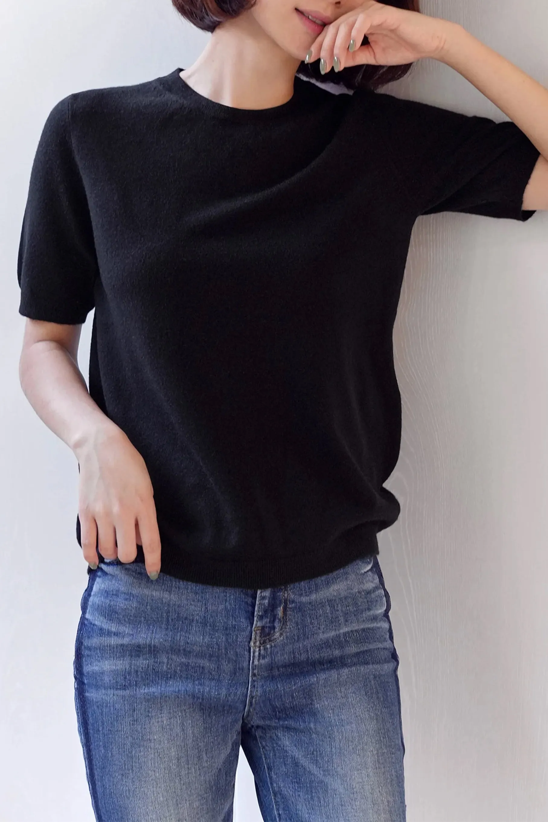 Lorrie Knit Top, Black