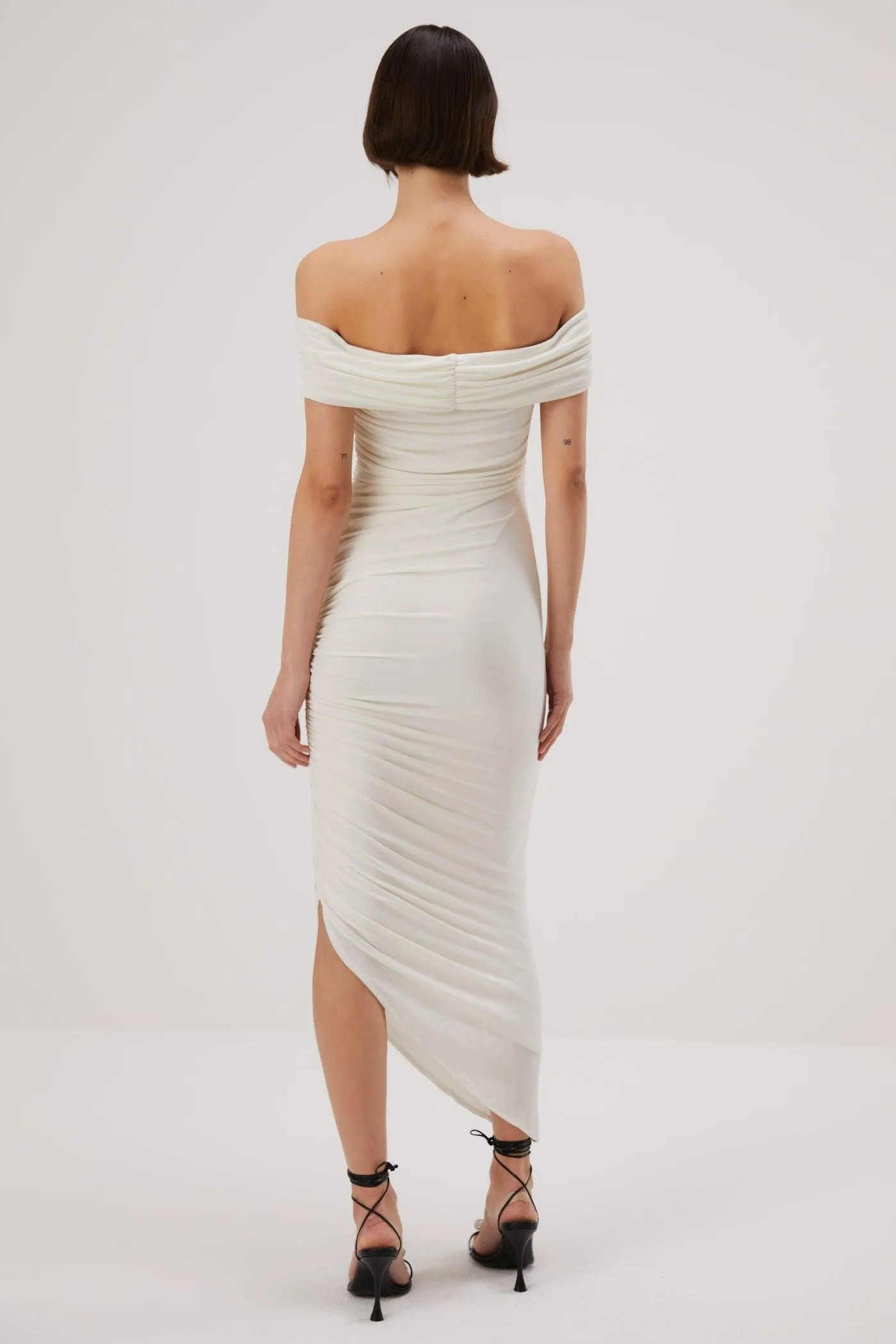 Misha Keoni Slinky Jersey Midi Dress - Ivory