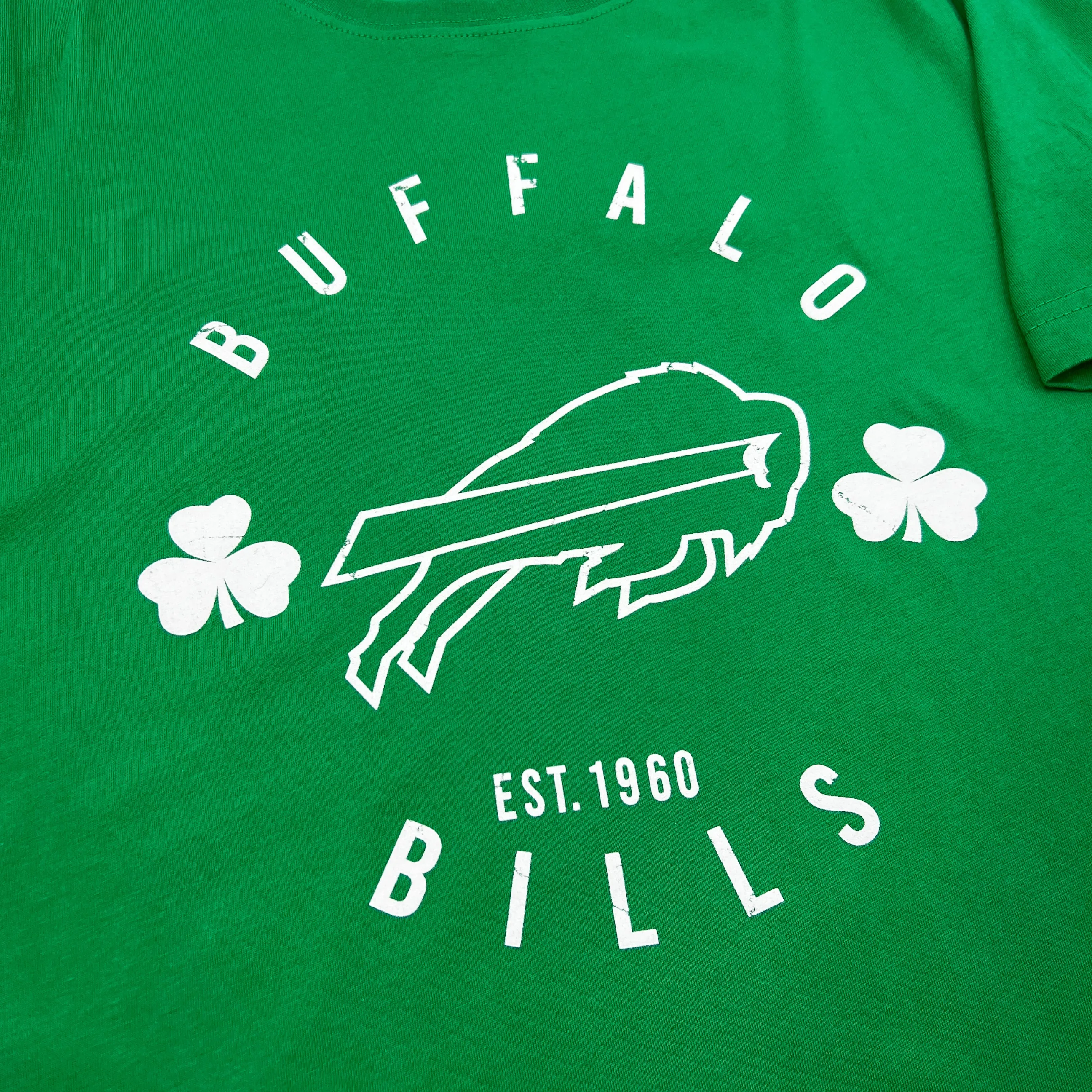 New Era Bills Est. 1960 Green Shamrock Short Sleeve Shirt