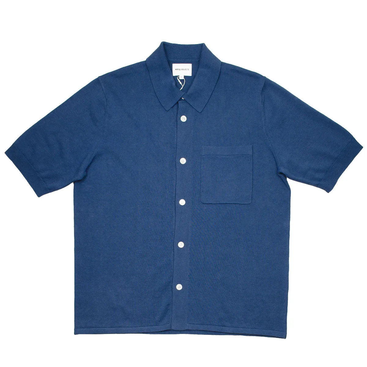 Norse Projects - Rollo Cotton Linen Shirt - Calcite Blue