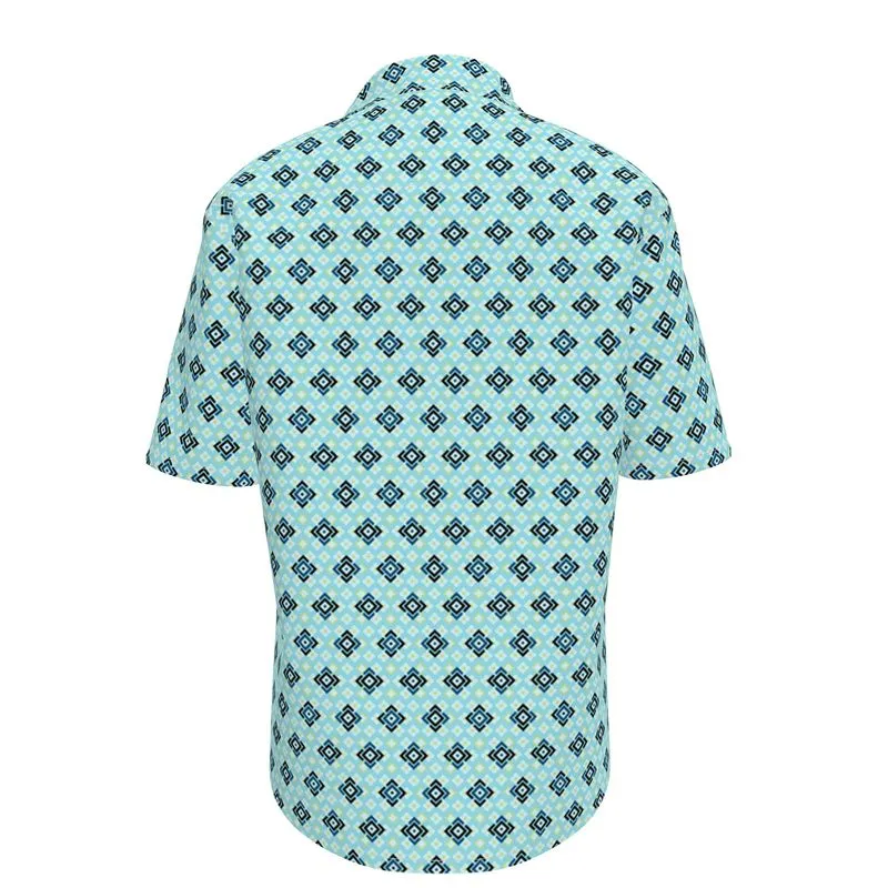 Octagonal Print Short Sleeve Shirt