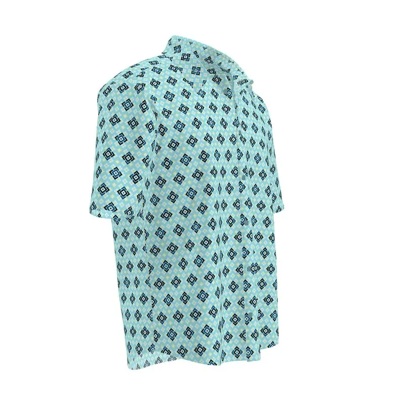 Octagonal Print Short Sleeve Shirt