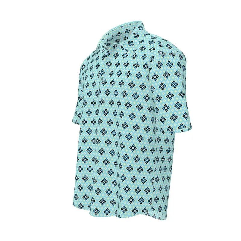 Octagonal Print Short Sleeve Shirt