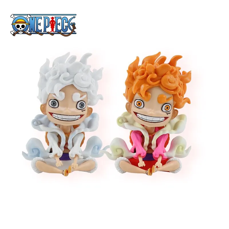 One Piece Luffy Gear 5 Sun God Nika Anime Figure - 12cm PVC Collectible Model Toy for Children