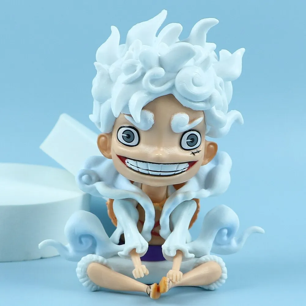 One Piece Luffy Gear 5 Sun God Nika Anime Figure - 12cm PVC Collectible Model Toy for Children