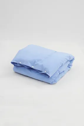 Percale King Duvet Cover Island Blue